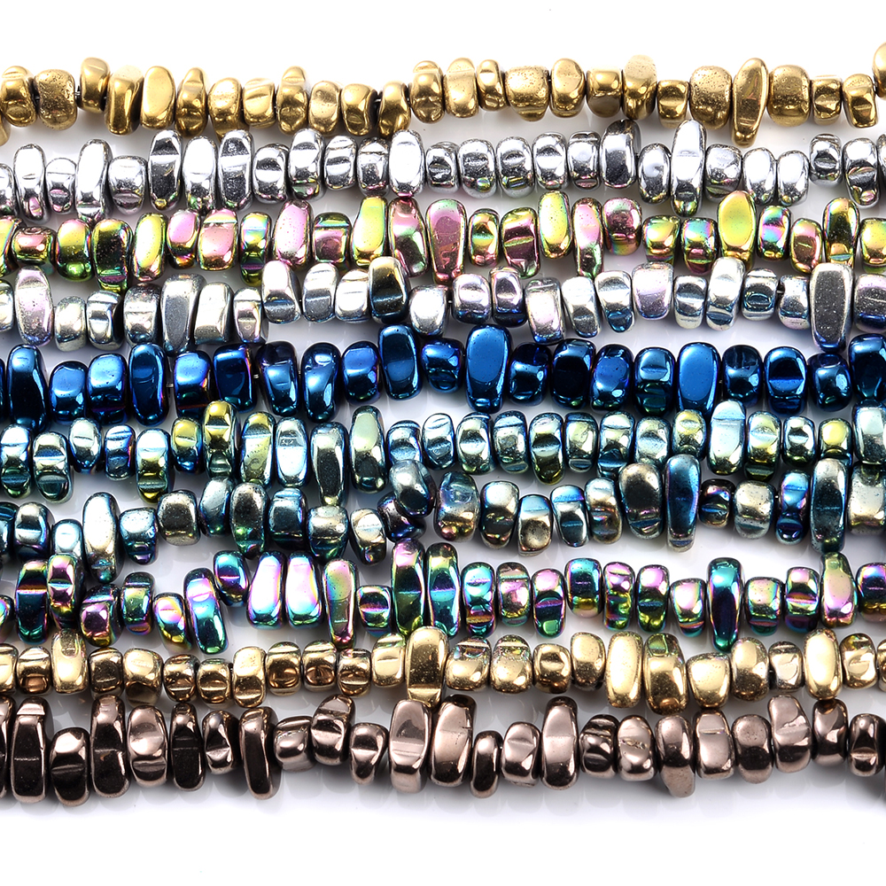 Perle di pietra di ematite naturali multicolore perle di ghiaia di patatine irregolari gioielli che producono accessori collana bracciale fai-da-te 5-8 mm