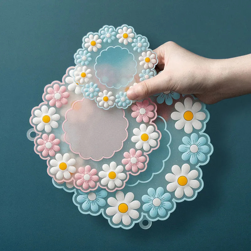 Kawaii Daisy Placemat Duitbord Geïsoleerde kussens Tafelmat Anti-Skid Cup pads Tea Mok Mok Mok Koffie Cup Coaster Decoratie