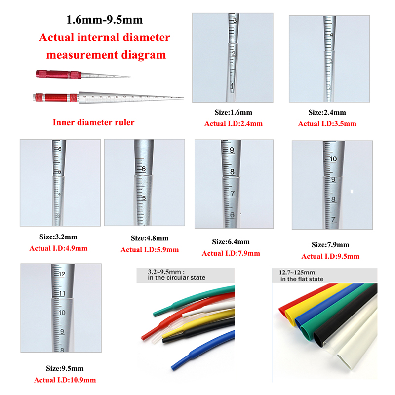 3: 1 Krimpkous Met Lijm Dual Muur Tubing Diameter 1.6/2.4/3.2/4.8/6.4/7.9/9.5/12.7mm Lijm Gevoerd Mouwen Wrap 1 M/Stuk