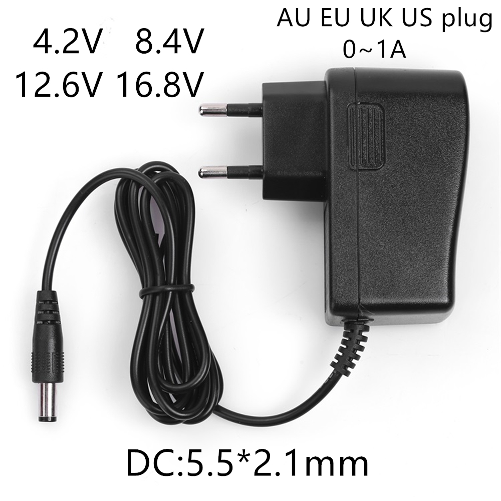 AC-DC 4.2V 8.4V 12.6V 16.8V 1A 2A 3A charger Power supply Adapter 4.2 V 8.4 V 12.6 V 16.8 V 1000MA for 18650 lithium battery