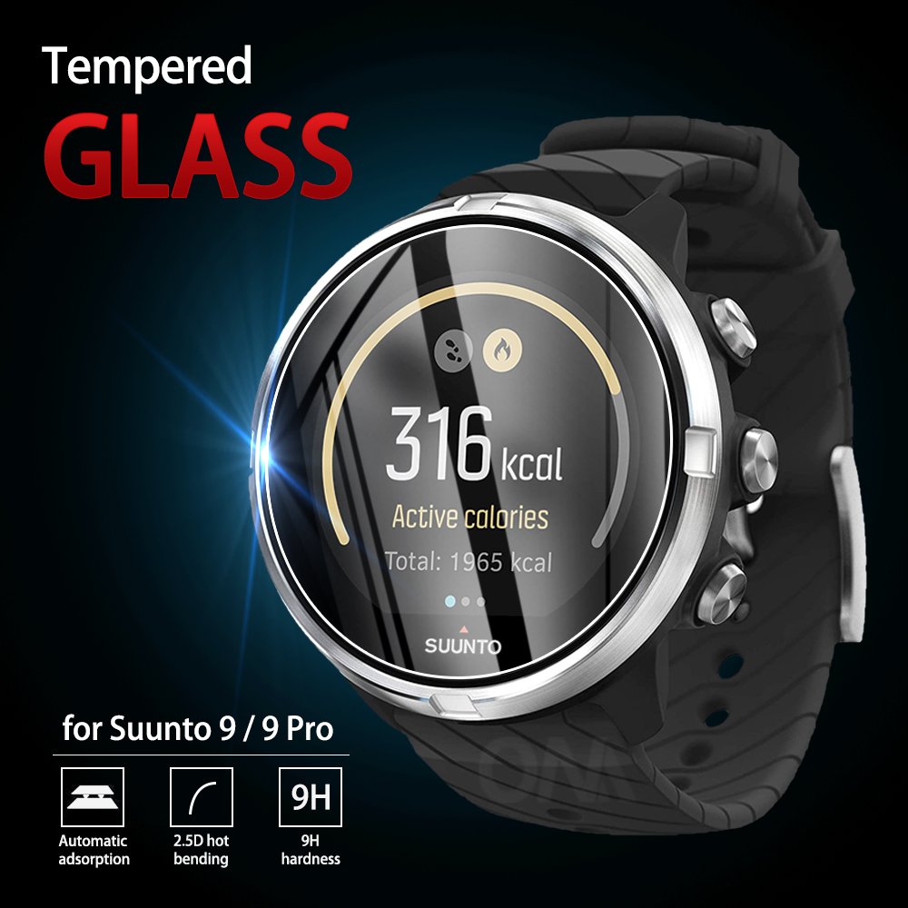 9h Suunto 9 Surto 9 Suunto 9 Pro Smartwatch用のスマートウォッチスクリーンプロテクターフィルムアクセサリーのプレミアム温度ガラス