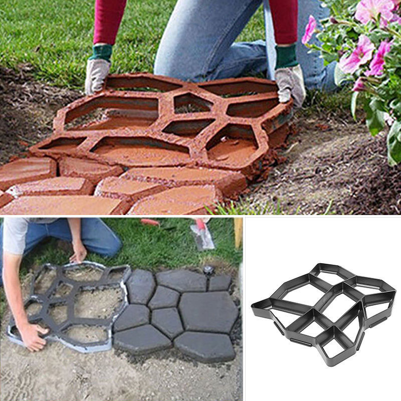 Floor Path Maker Mould Concrete Mold Reusable DIY Paving Durable for Garden Lawn In Stock