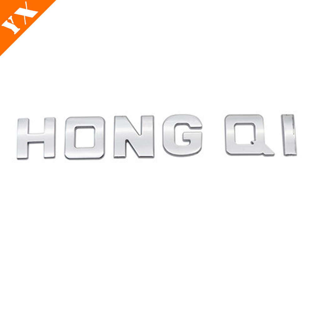 Zwarte chrome trim voor Hongqi HS5 2019-2023 Accessoires Auto achterdeur Logo Naam Letters Decor Product Sticker Cover Garnish