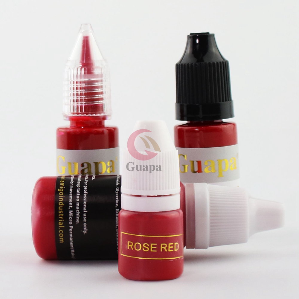 Tatouage Contour de lèvres Rose Pigment rouge 10 ml Couleur de rose douce neutre pour le maquillage permanent Blush plus saturé Résultat