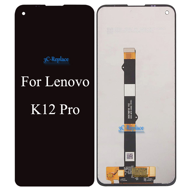 Zwart 6.5 inch voor Lenovo K12 XT2095-4 / K12 Opmerking / 6.8inch K12 Pro XT2091-8 LCD-scherm Display Touch Panel Digitizer-assemblage