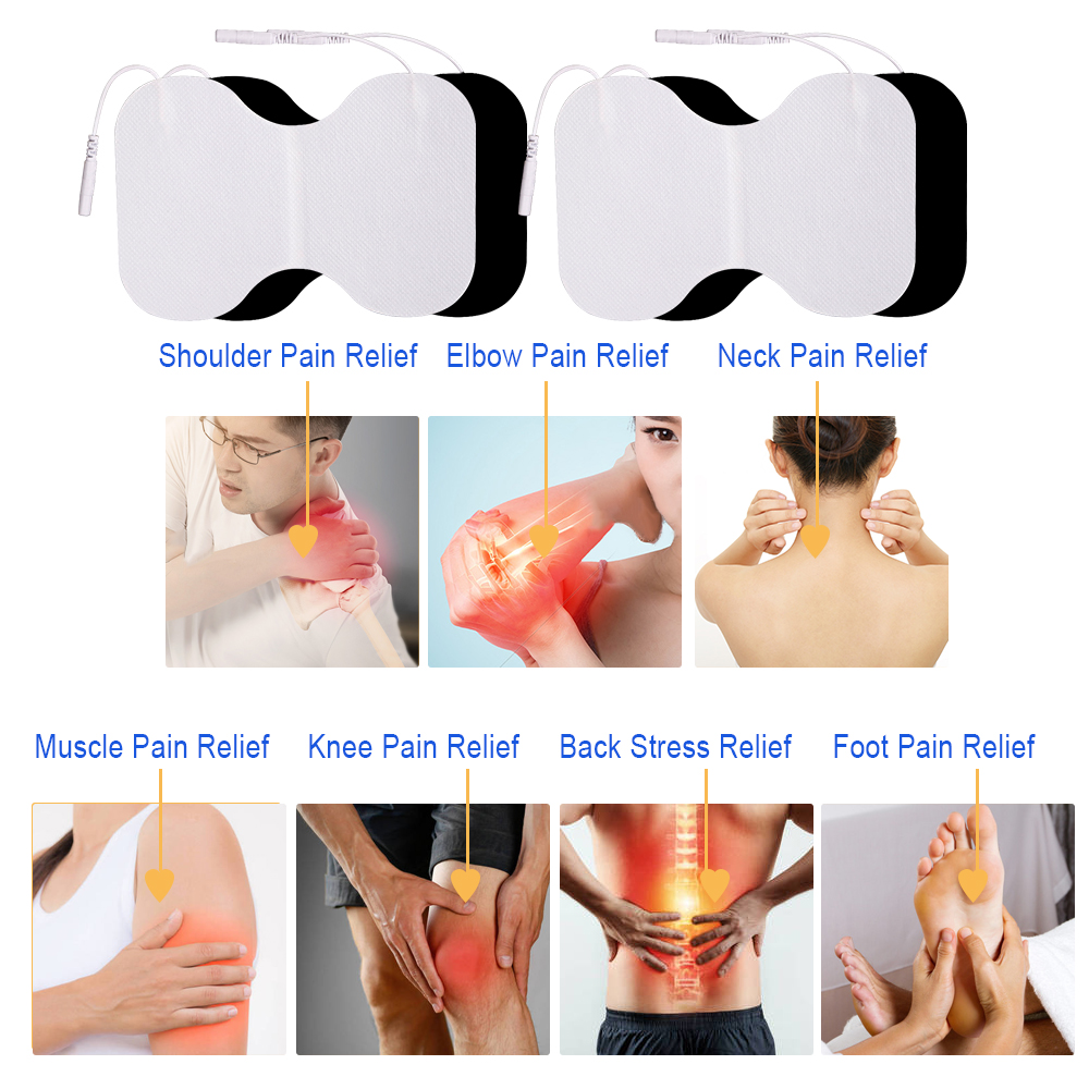 Zelfklevende vervanging TENS Massager Patch -elektrode -kussens voor spierstimulator Elektrische zenuwfysiotherapietherapie Massager
