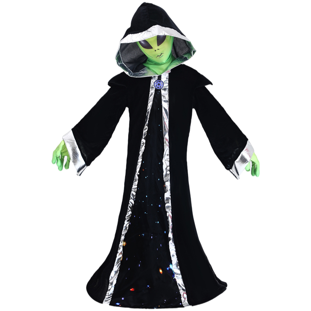 Memune Exclusive Kids Space Deep Alien Lord Scary Halloween Party Fancy Costume