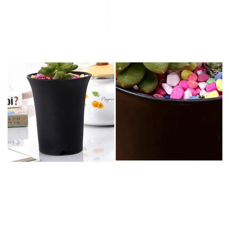black pots de fleurs rondes hautes taies profondes Les pots profonds sont parfaits pour les plantes intérieures et extérieures, les graines, les légumes