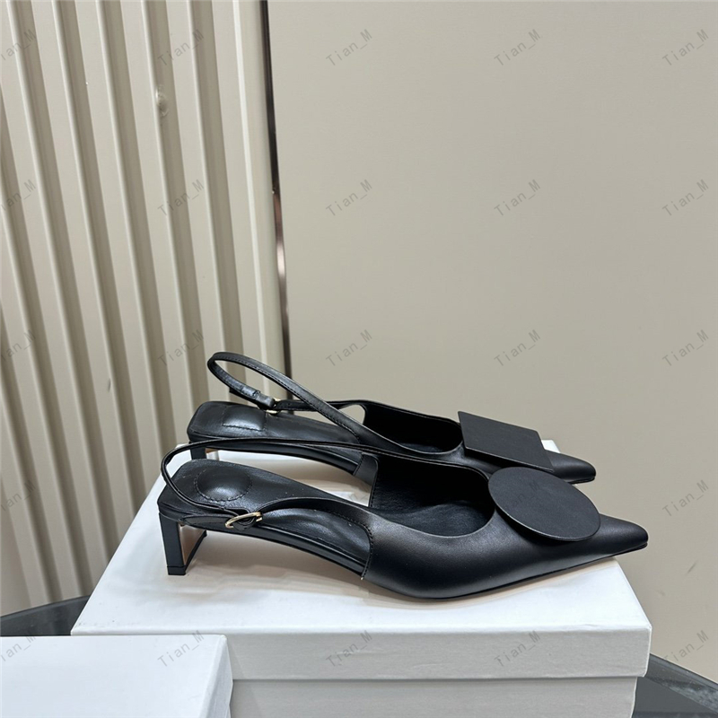 Nuovi jeans di alta qualità tacchi alti tacchi blu pompe di seta puntate leopardo scarpe slingback marca scarpe designer di lusso ufficio eleganti scarpe da donna eleganti scarpe da mulo poco profonde donne donne