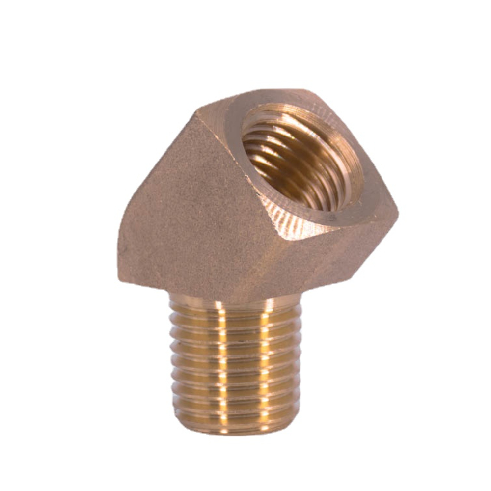 1/4" NPT Female To Male 45 Degre Elbow Brass Pipe Fitting Coupler Connector Water Gas Fuel