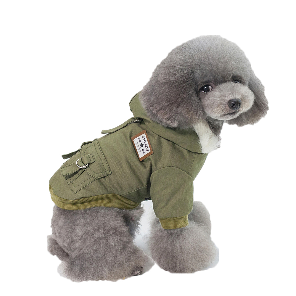 Cagoule en fourrure hivernale chaleureuse vêtements de chien petit chiens vêtements chiot tenue veste à la vent