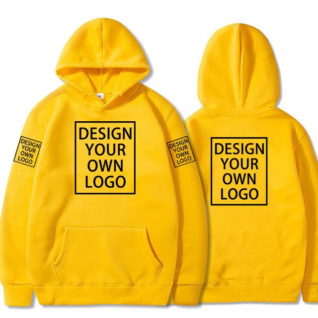 2022 Nya anpassade hoodies DIY Textlogo Bild Skriv ut klädklappar Anpassade sport Casual Sweatshirt Size S-3XL