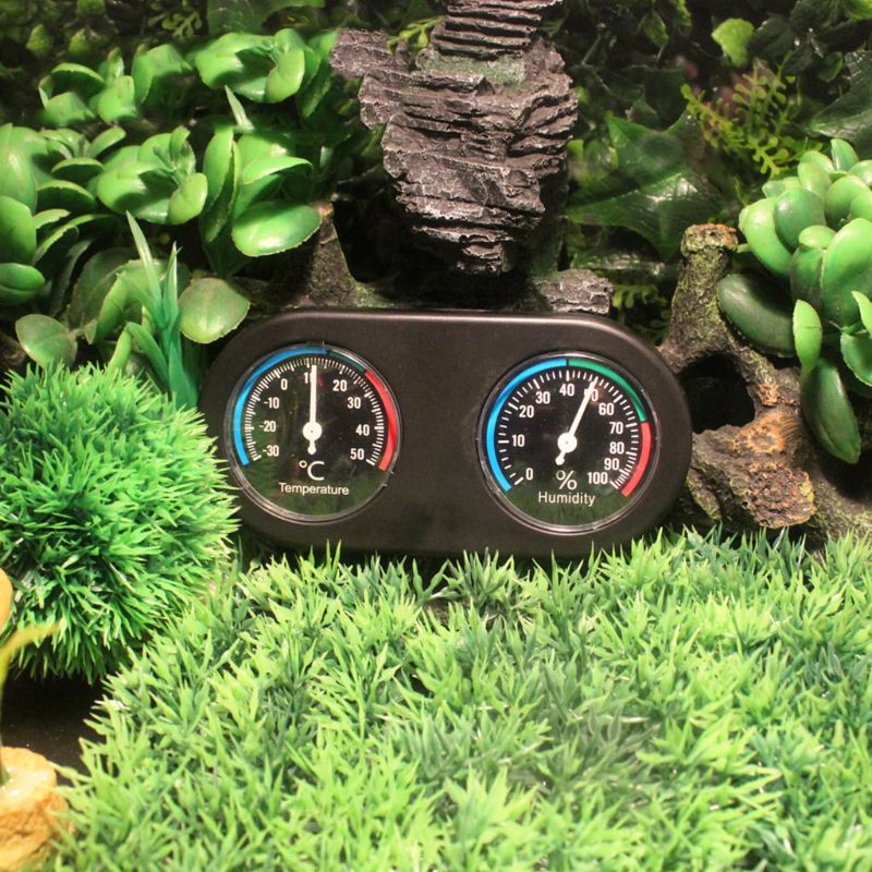 Reptiles Thermometer Terrarium Temperature Humidity Dial Thermometer Hygrometer for LIZARD Snake 87HA