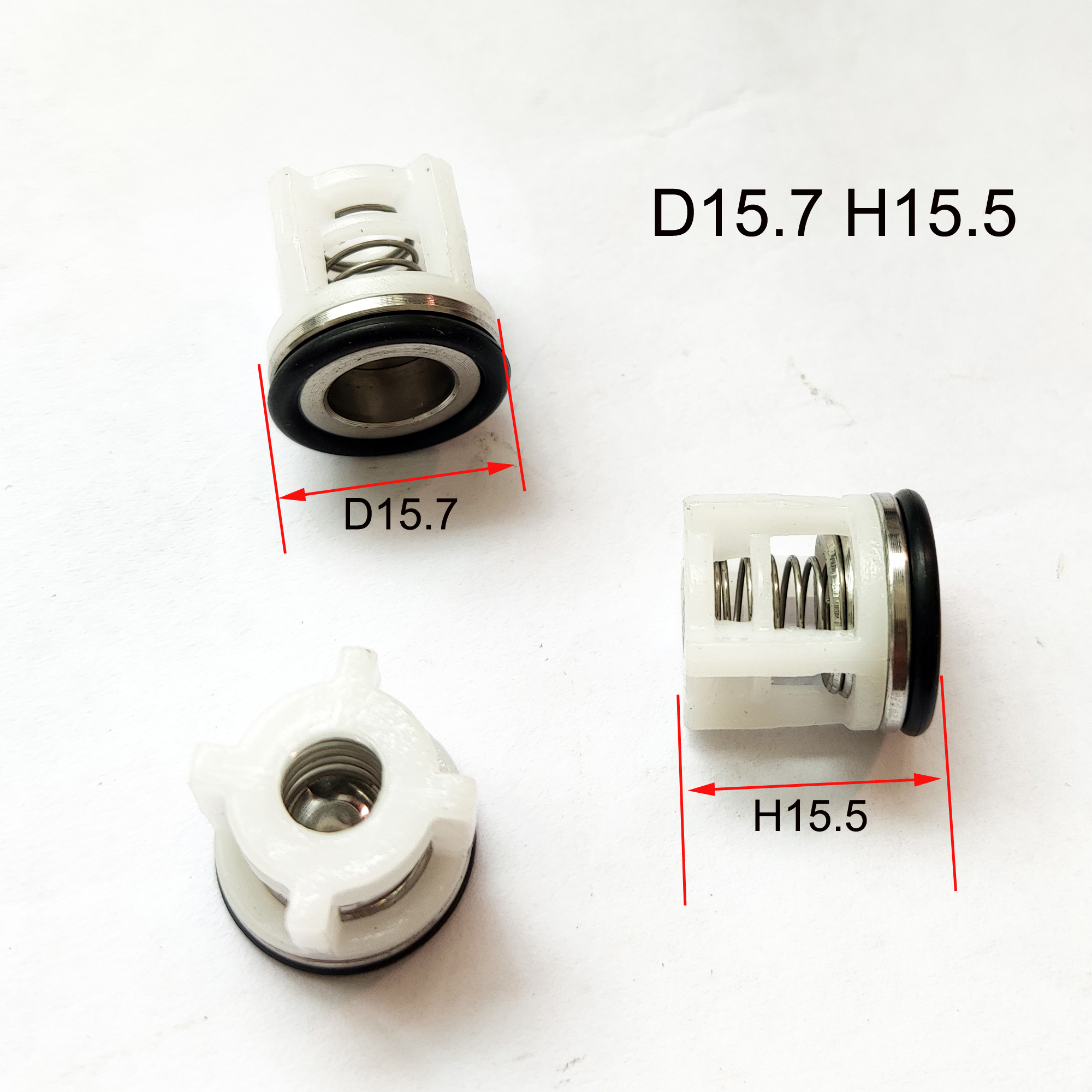 AR Check Valve Repair Kit Power High Pressure Car Washer Pump Head One Way Unidirectional Inlet Outlet 15 15.7 11.7 25