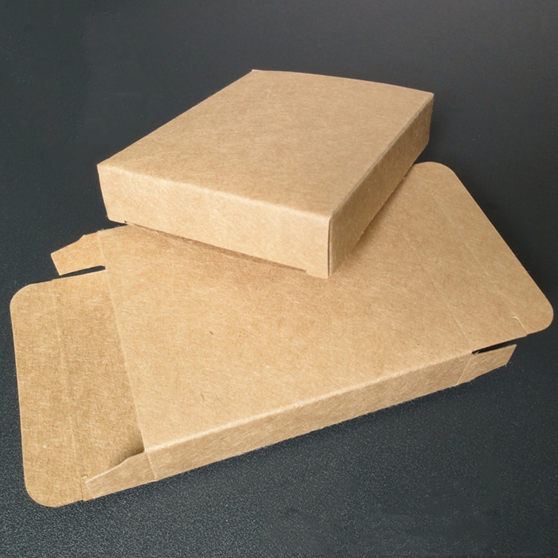 50st Kraft Paper Blank Paper Present Box Stationery Packaging Box Cosmetics Package Box Presentlådor för vykort kuvertfoto