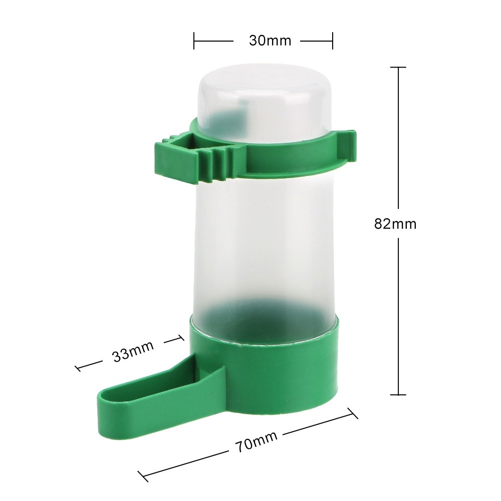 10 datorer Bird Pet Drinker Feeder Waterer Clip för AVIARY Budgie Lovebird Bird Feeder Farming Equipment Bird Drink Water Bottle