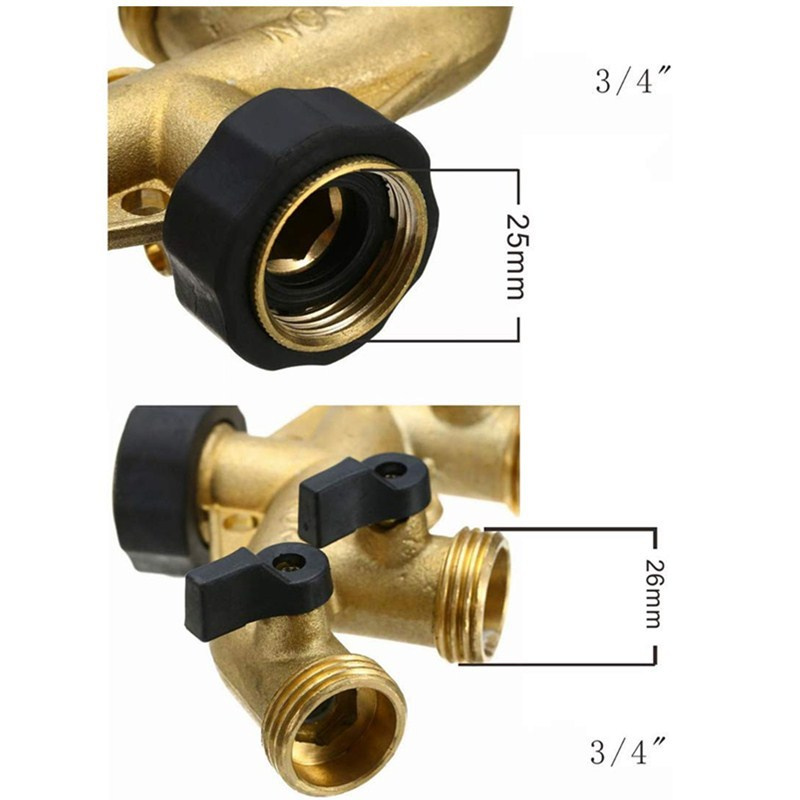 Brass 2/4 Way 3/4 