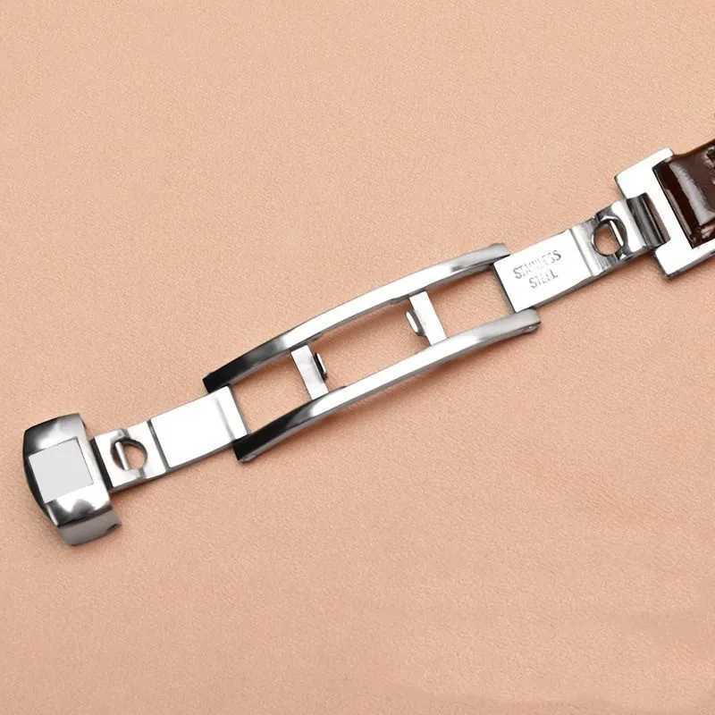 Watch Bands For Tissot T126.010.11.013.00/T126010A/207A 12mm Quartz Watch/14mm mechanical watch Genuine leather Fold buckle watch strapL2404