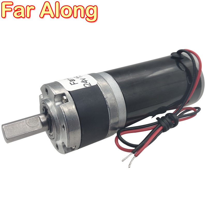 Motor da engrenagem planetária DC 24V 12V de baixa velocidade Diâmetro de motor pequeno 32mm Velocidade ajustável e eixo reversível diâmetro 6mm ou 8mm