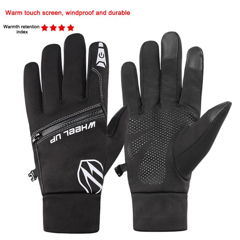 Guantes de equitación para hombres Pantalla táctil de invierno para hombres Guante de esquí a prueba de viento, cálido e impermeable.