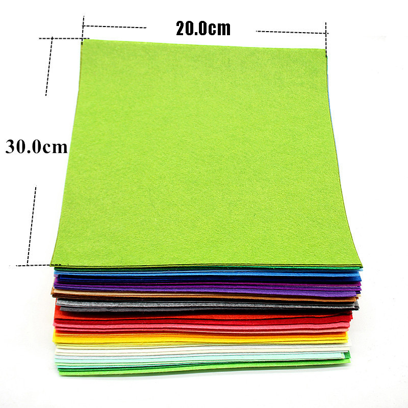 10-farbenfrohe nicht gewebte Filzstoff Stoff Polyester Stoff Filz Stoff DIY-Bündel für Kinder Scrapbooking Puppenhandwerk Handwerk Handwerk