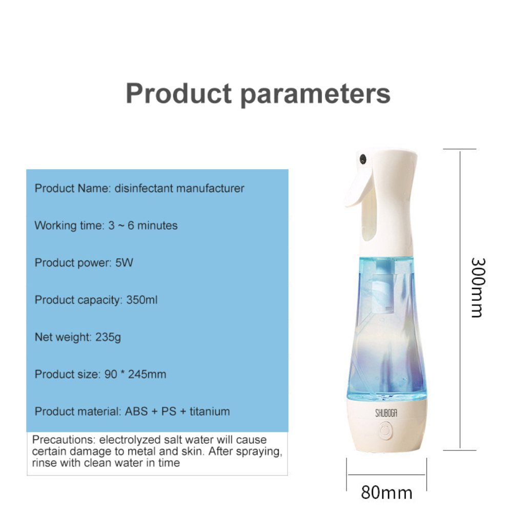 ヘルスケアポータブル消毒剤発電機スプレー剤低塩素酸塩酸塩消毒剤メーカー消毒装置アトマイザースプレー
