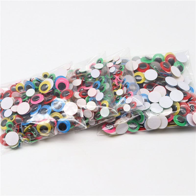 Color Movable Eye with Back Glue 6/8/10/12mm Creative Hand Craft Wiggly Eyeball Paste Kids DIY Googly Eyes Clay Accessories Toys