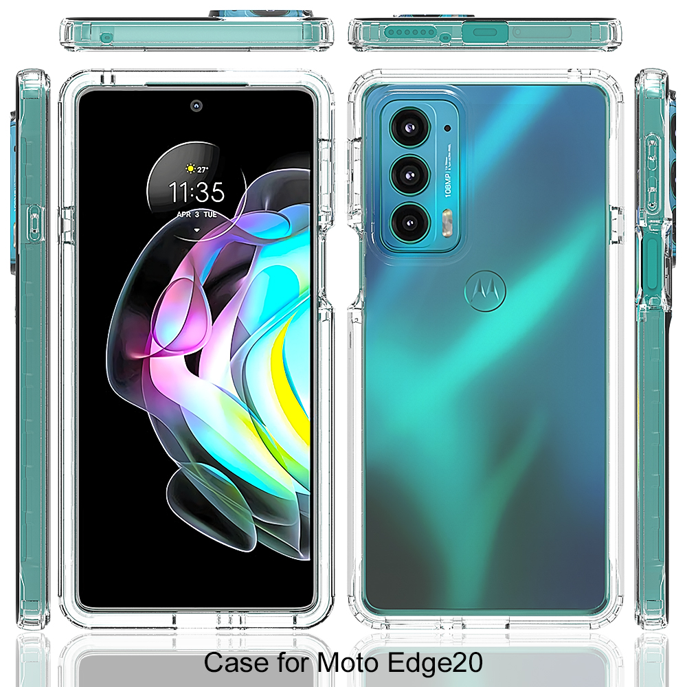 360 Volledige telefooncase voor Moto Edge 30 Pro 20 Lite Plus 2022 Cases Luxe scherm Protector Gradiënt Bumper Clear Back Cover Funda