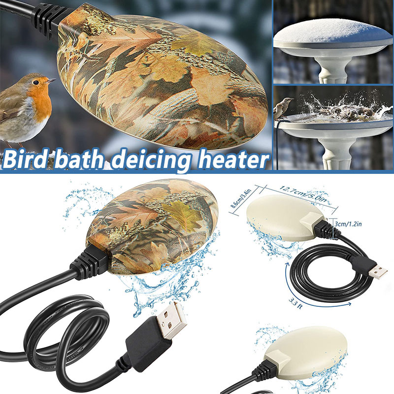 Nouveau chauffage de baignoire d'oiseaux De-ICER