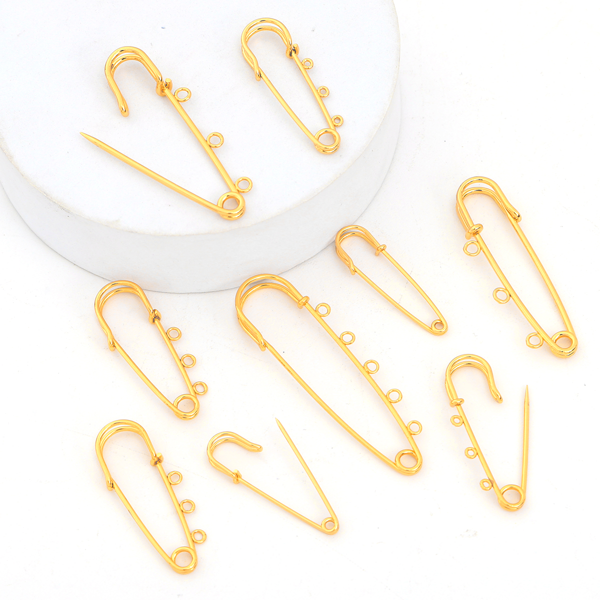 /bag 2022 New 18K Gold Pin DIY Sewing Tools Accessory Copper Needles Large Safety Pin Small Brooch Apparel Accessories