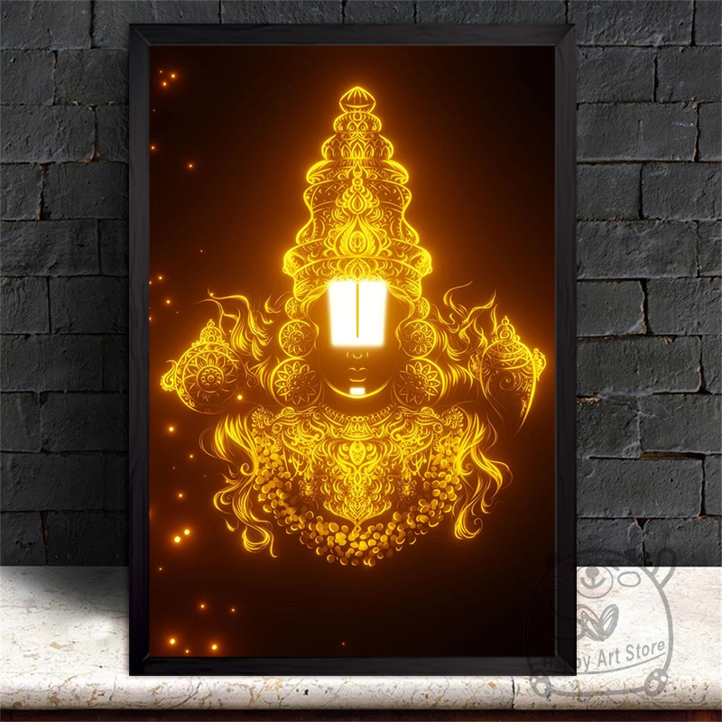 Shri Vishnu Poster Vishnu Ji med barn Shri Varaha Avatar Lakshmi Narayan Wall Art Pictures Canvas HD Print Home Decor målning