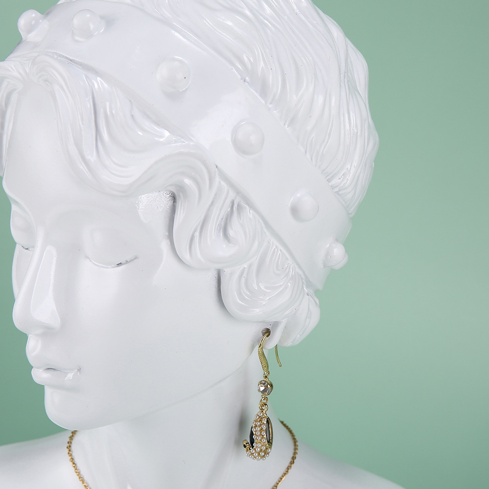 Nieuwe hars dames mannequin hoofddisplay voor sieraden accessoires kunst mannequin ketting oorbellen houder hoofd bust standaard