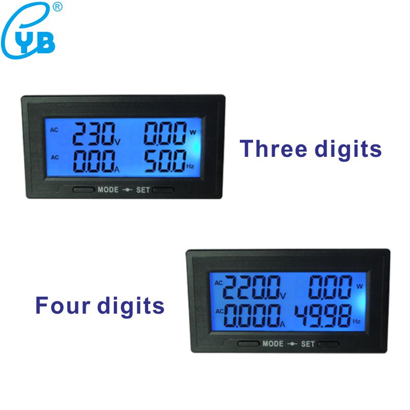 YB5142DM AC 0-500V Digital Voltmeter Ammeter 0-20A 100A 200A 500A 1000A Voltage Current Wattmeter Energy Frequency Power Meter
