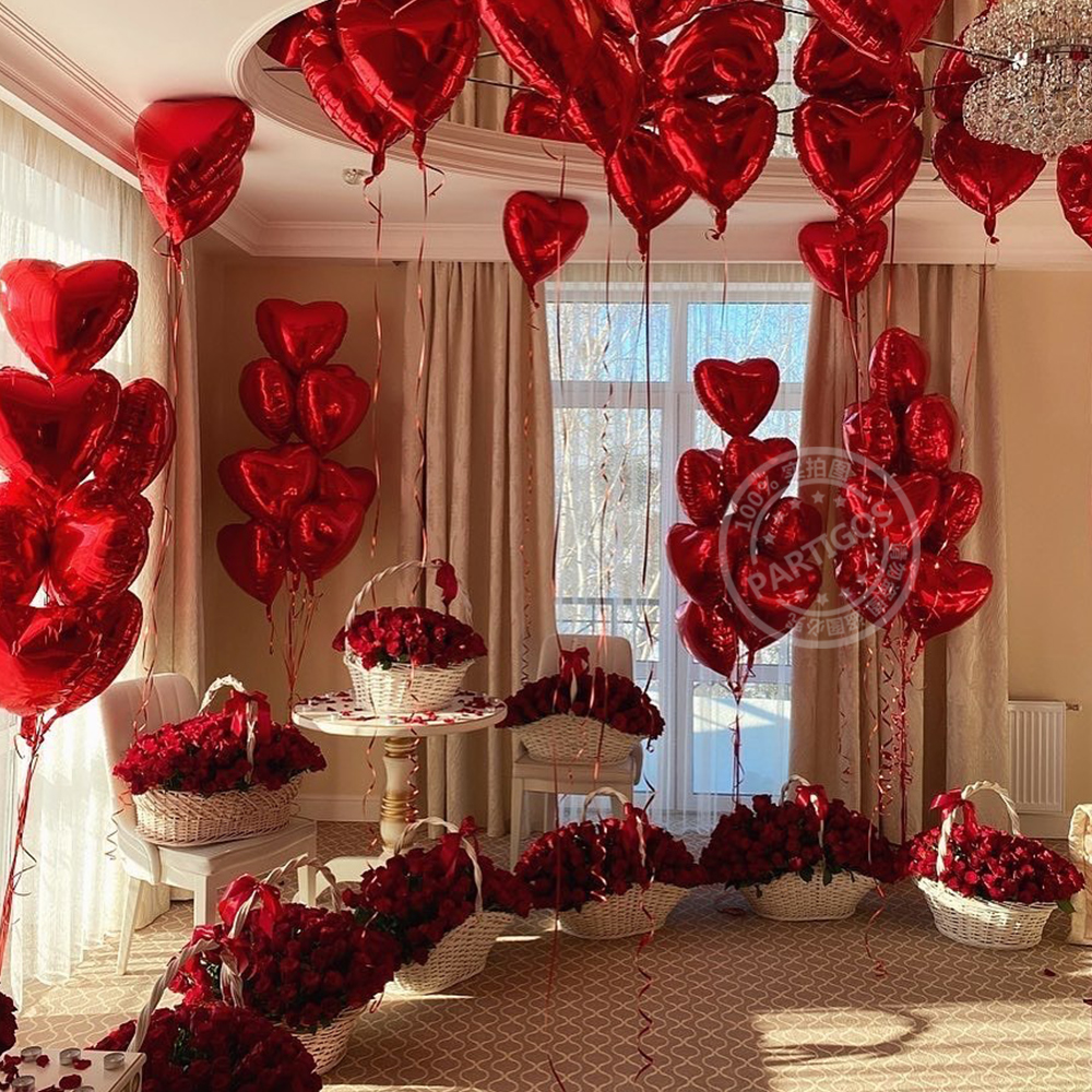 5/10/18/24/40 pouces ballons en papier d'aluminium rouge Air Globos Mariage Saint-Valentin Mariage Mariage DÉCORATIONS DE PART