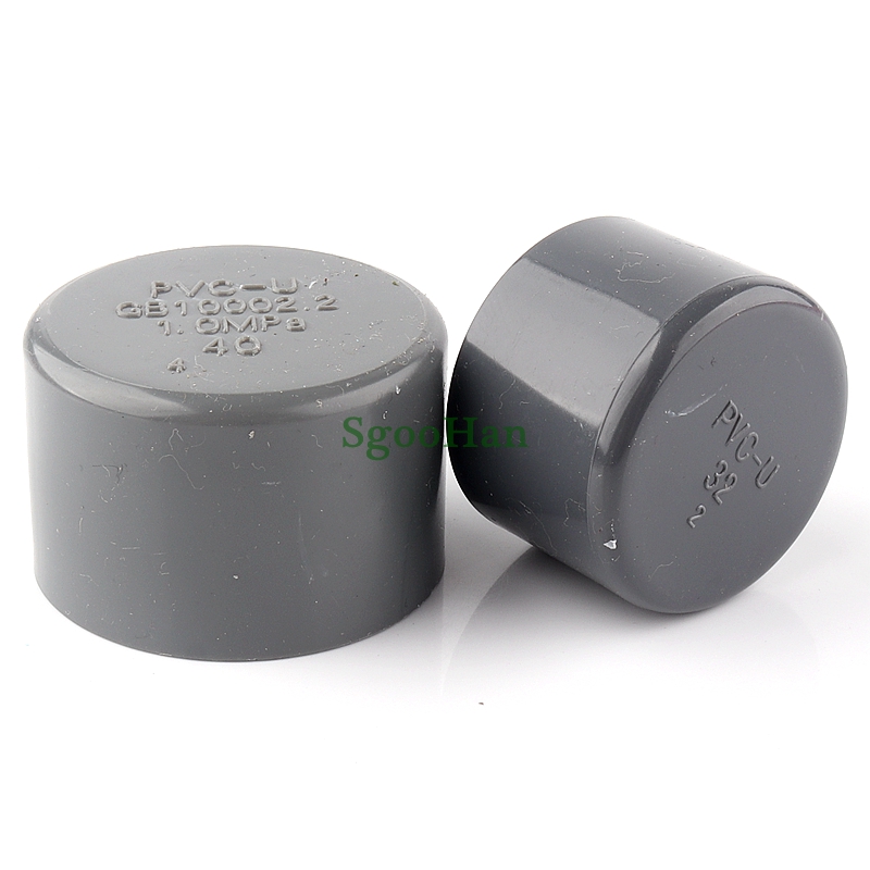 2~Inner Diameter 20~50mm PVC Pipe End Cap Connector Aquarium Fish Tank Hydroponic Planting Frame End Plug Joint Fittings