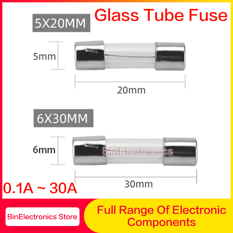 5*20 fusibile vetro Fusibile veloce 250 V 0,1a 0,2a 0,5a 1a 2a 3a 3,15a 4a 5a 6a 7a 8a 10a 12a 15a 20a 30a blow rapido 5x20mm