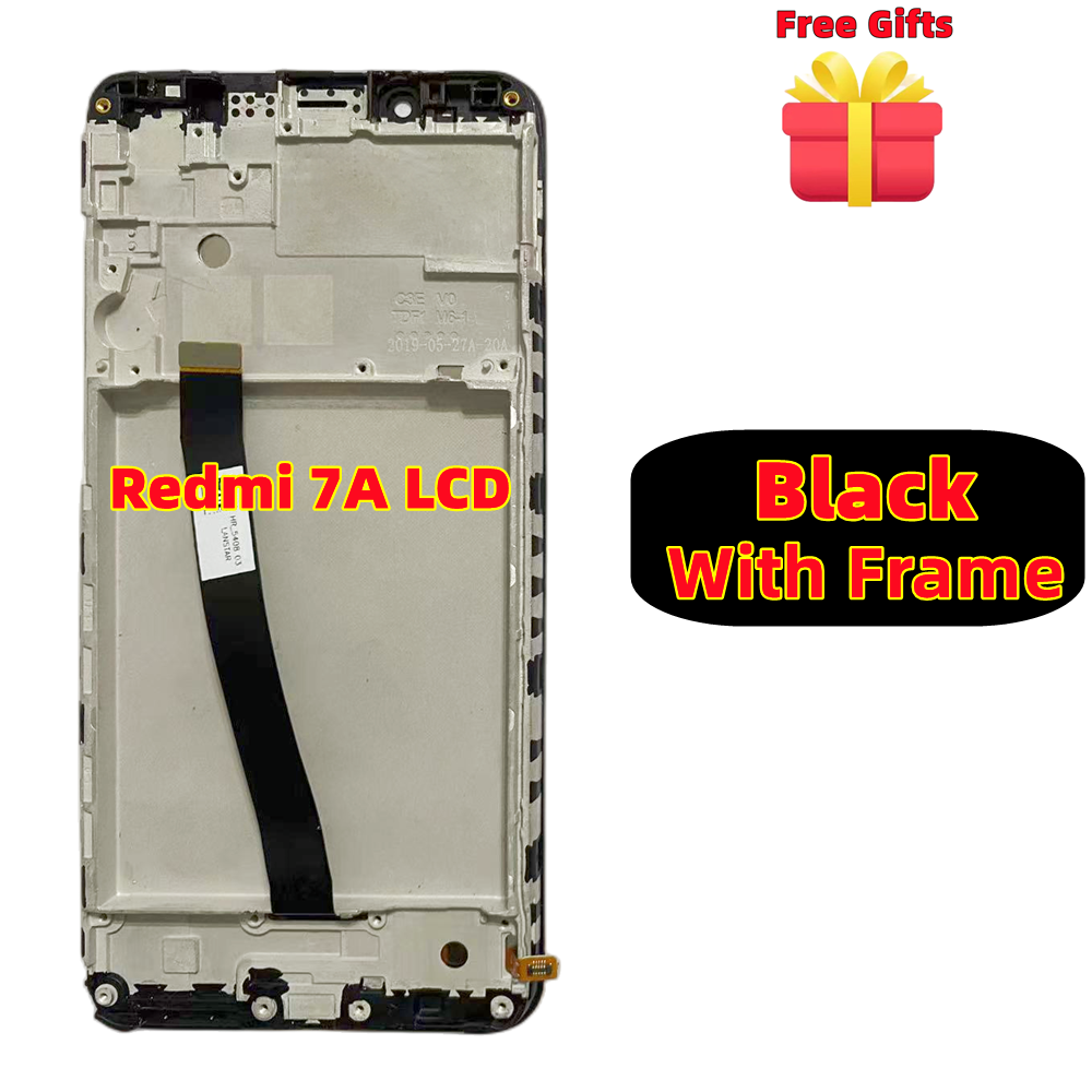 Dla oryginalnych Xiaomi Redmi 7 M1810F6LG M1810F6LH LCD 7A z ramką Wyświetlacz Wyświetlacz Digitizer Zamiennik Digitizer