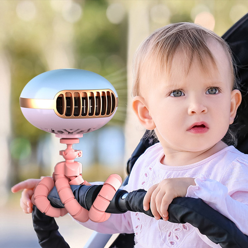 Kid Baby barnvagn flexibel luftkonditioneringsfläkt avgiftsavtalande handhållna fläktar mini ventilator tyst resor utomhus kylare