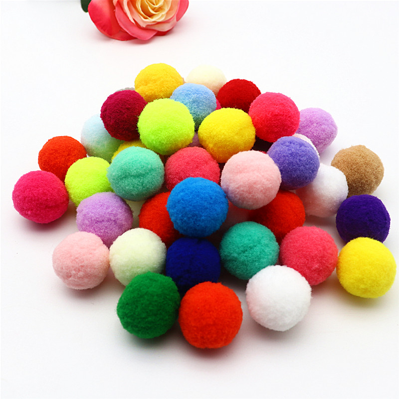 10-20g Pompoms 8 mm 10 mm 15 mm 20 mm 25 mm 30 mm Zachte Pompones Pluffy Pluche DIY Furball Ambachten Decor Home Naaien Levert