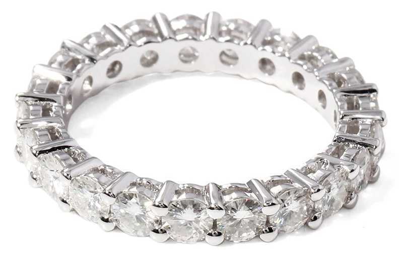 Anelli di banda Nuovo Fashion Solid 925 Silver Ring Set di lusso Round Round 4mm Round Cz Diamant Womens Engagement Anello nuziale J240410