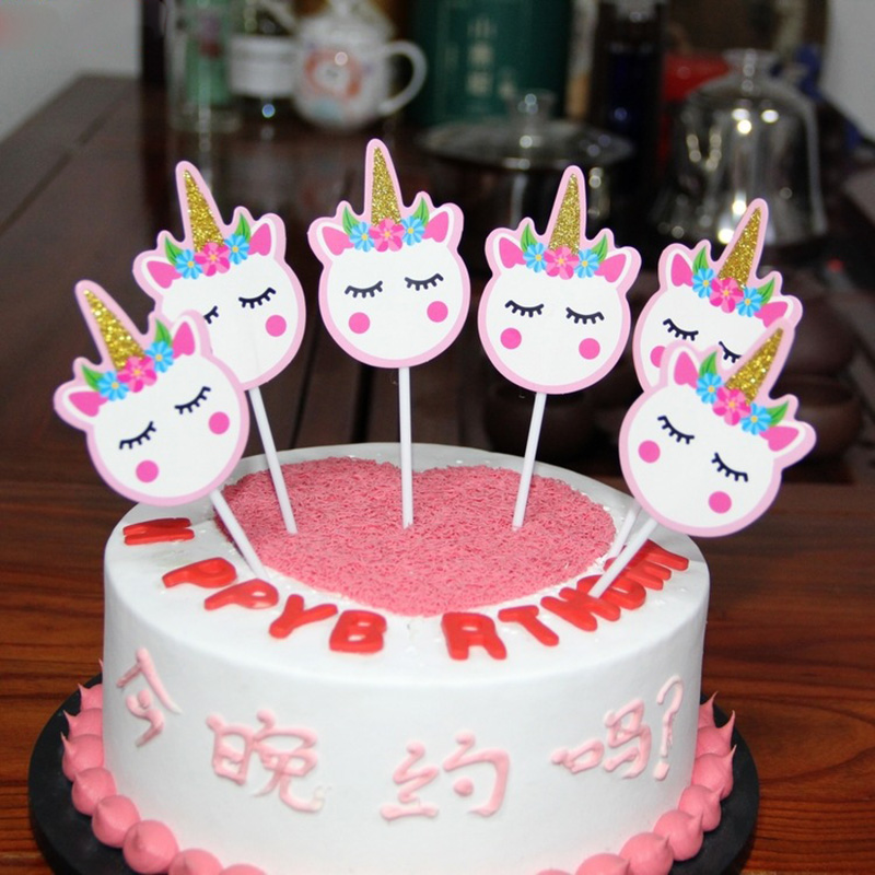 /veel eenhoorn hoorn cake topper verjaardag cupcake decoreren kinderen unicornio feest decor verjaardag feestje baby shower benodigdheden