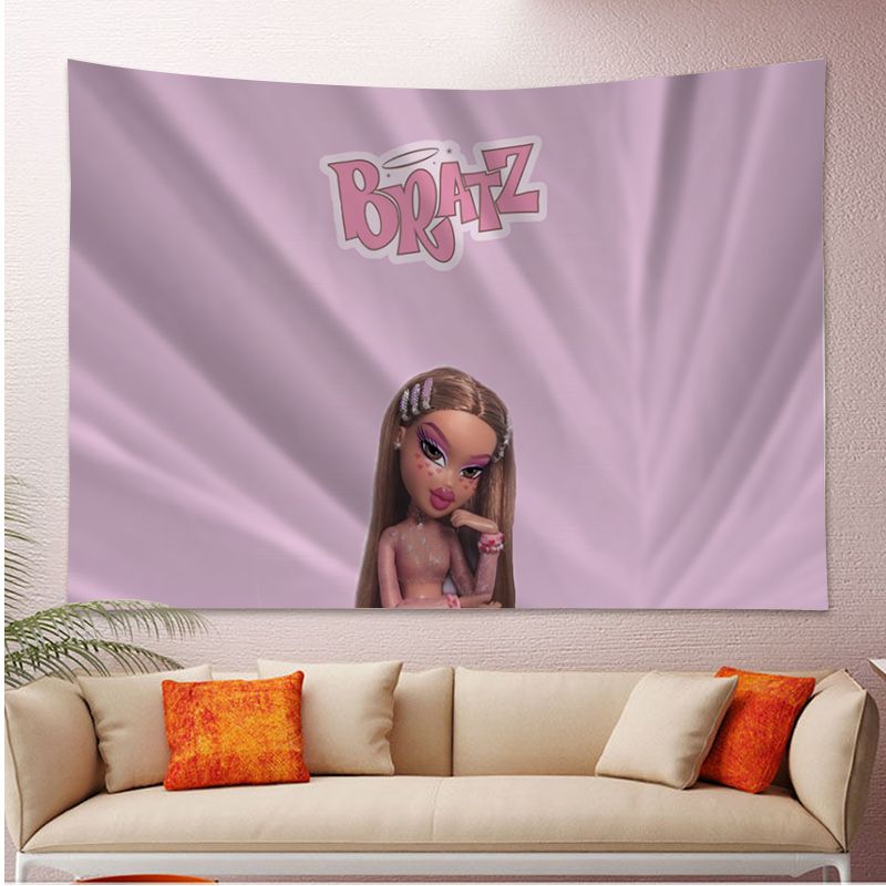 Bambola bambola Bratz Arazzo arazzo hippie Floro Muro di tappeti Dorm Decor decorazioni artistiche da parete