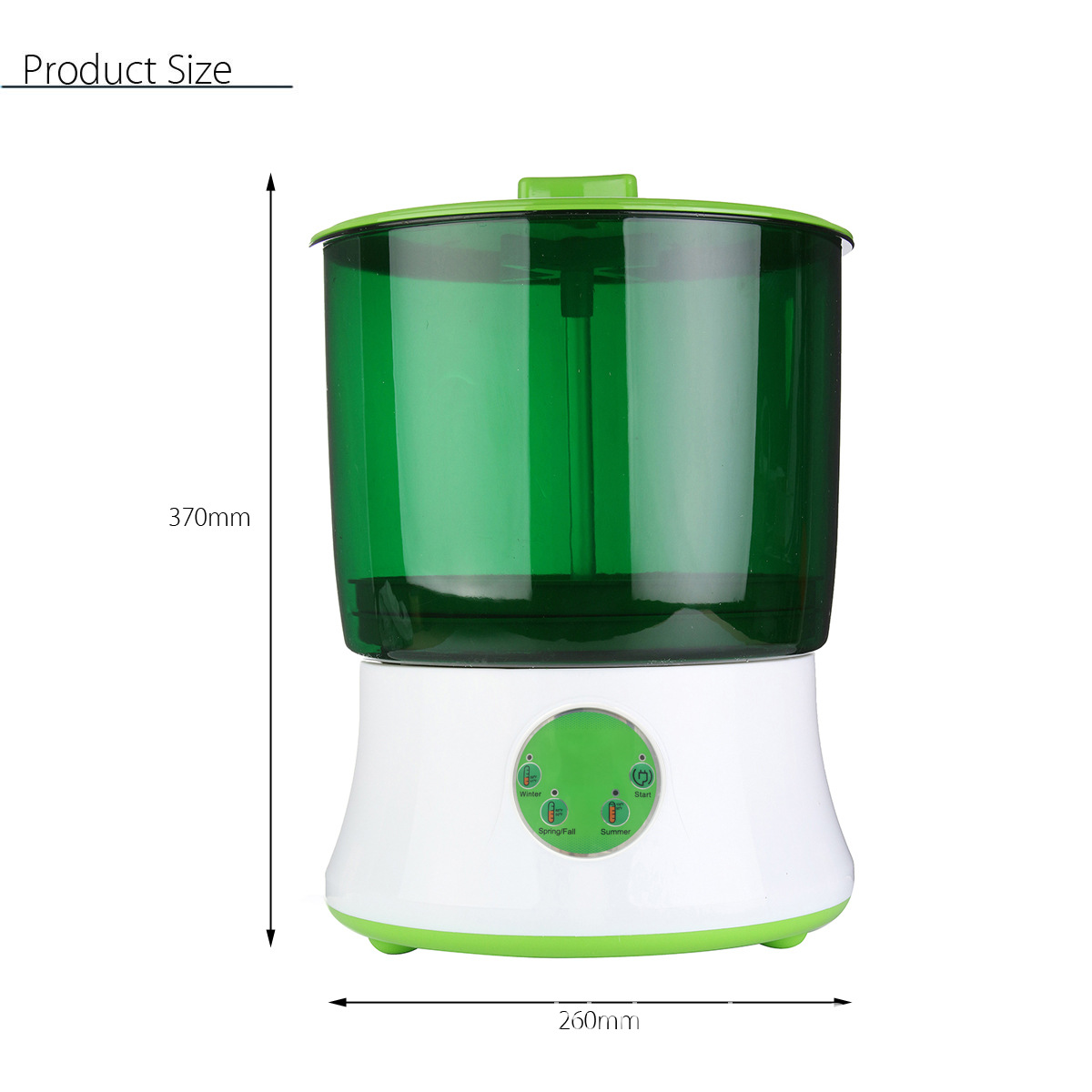 DIY Bean Sprout Maker Thermostat Green Vegetable Seedling Growth Bucket Automatic Bud Electric Sprouts Germinator Machine