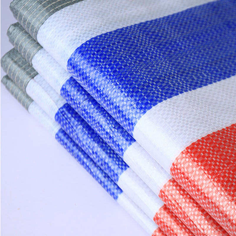 120g/m2 PE 3-Colors Striped Rainproof Cloth Tarpaulin Household Dustproof Shading Sails Cover Outdoor Awning Waterproof Cloth