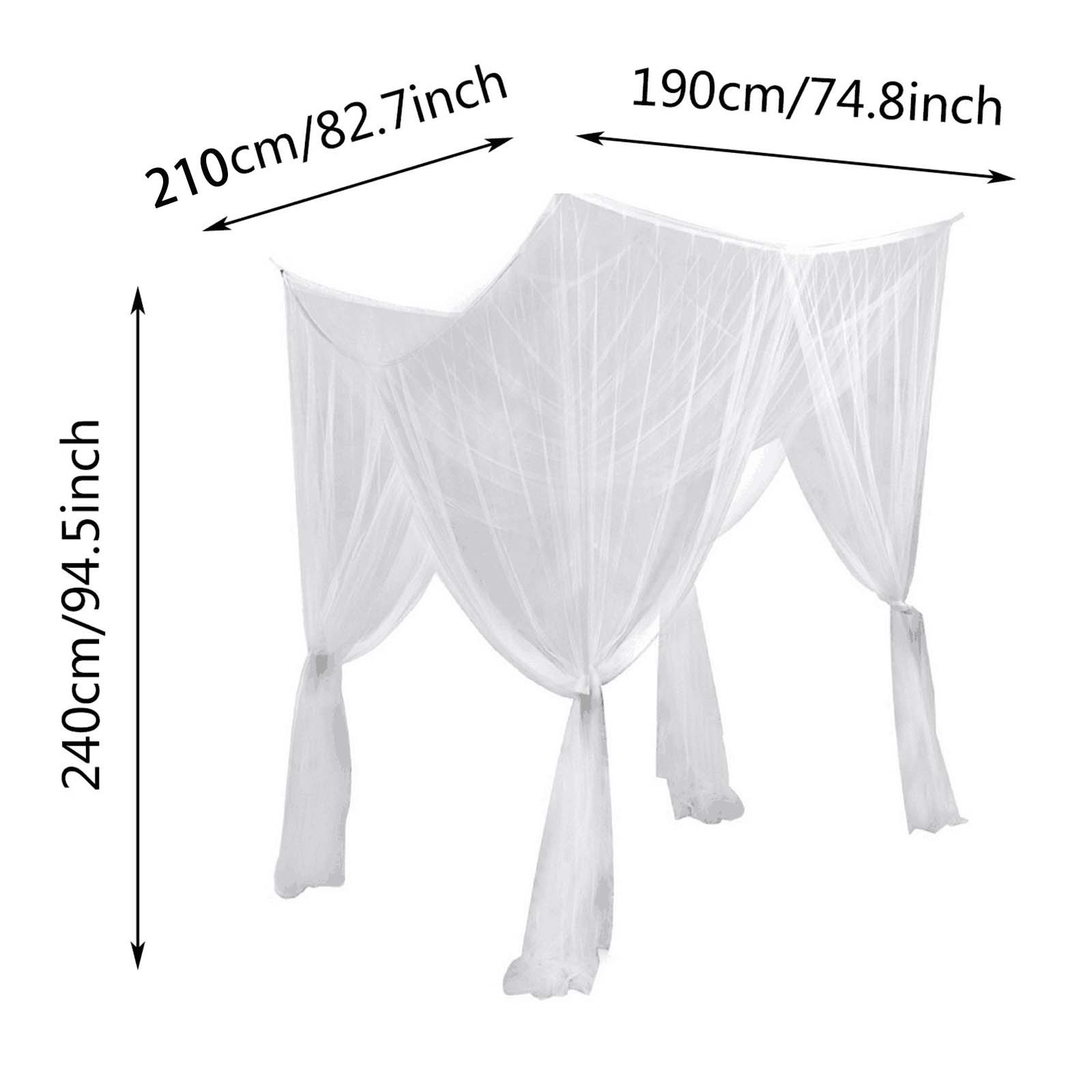 Large Mosquito Net Palace Four Door Net Curtain For Queen/King Bed And Cribs White Elastic Home Prevent Insect Square Canopy Net