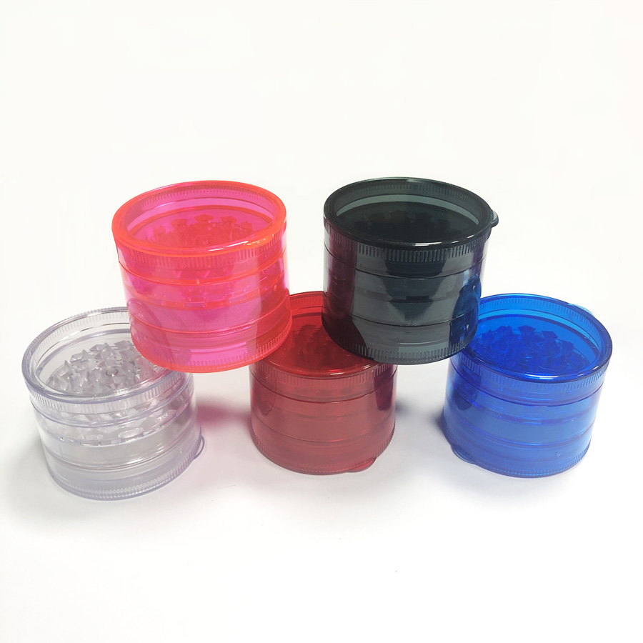 5 Layers 60mm Hand Router Plastic Grinders Spice Mill Crusher Magnent Dry Herbs Cigarette Colorful