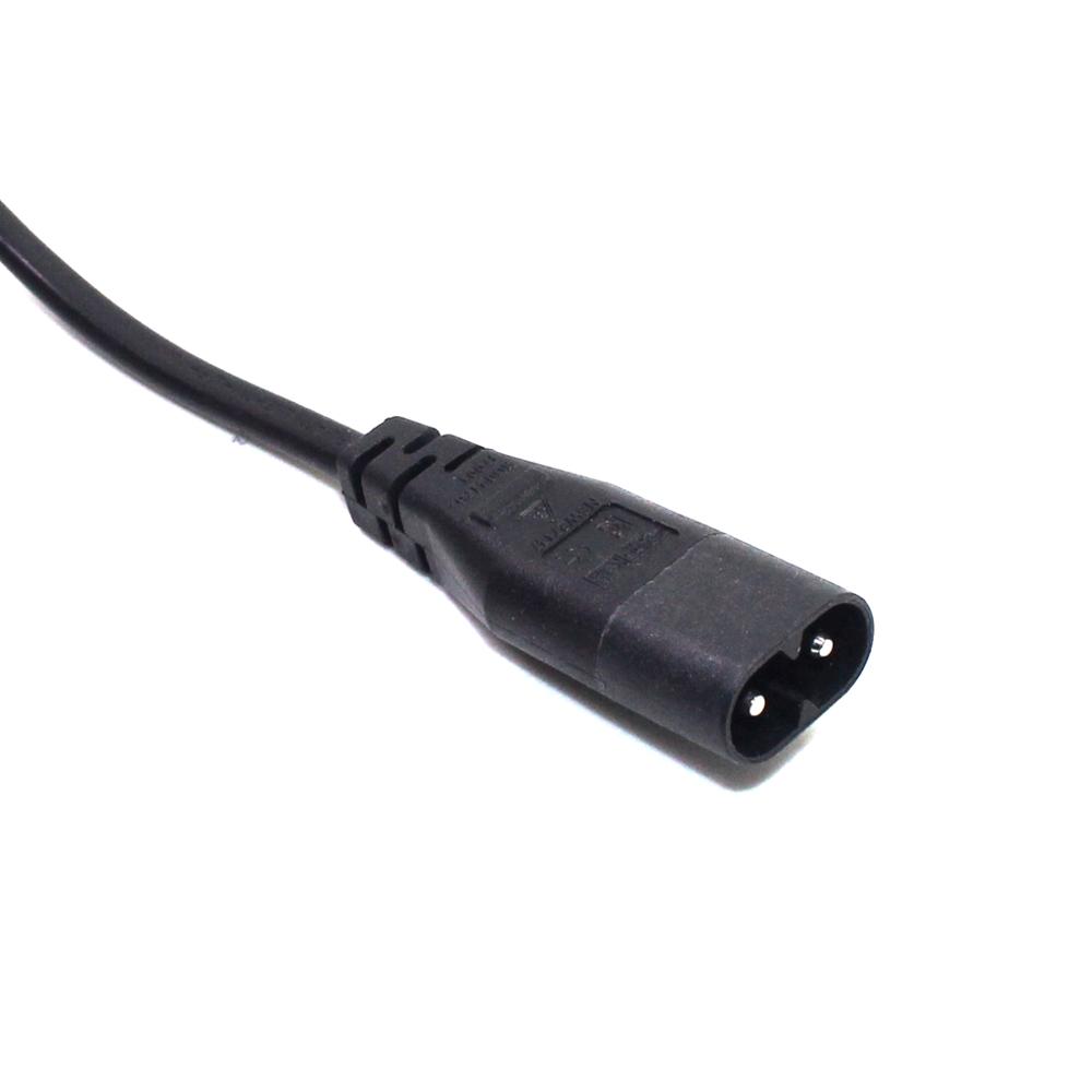 IEC320 C8 to 2X C7 Y Split AC Power Cord, IEC Figure 8 Male to 2 Female 1 in 2 Out AC Power Cable, 30CM/45CM Black