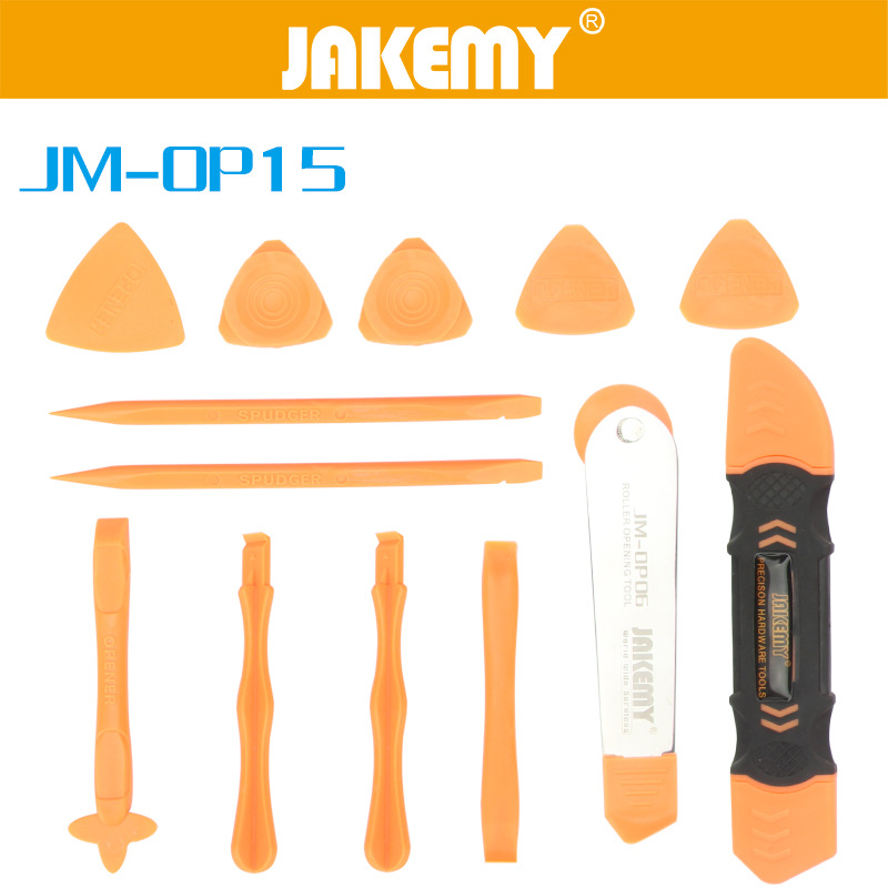 Jakemy JM-OP15 13 in 1ミニオープニングツールを備えた安全なクローバープライスライス修理ツール携帯電話パッドラップトップDIY分解