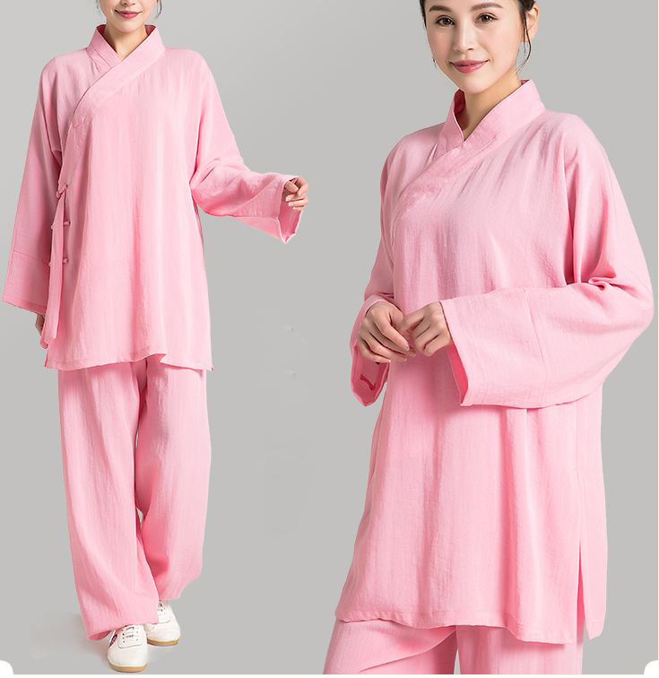 20 Colosr unisex sommar högkvalitativ linne wudang tai chi taiji kostymer kung fu kläder wushu klädvinge chun uniformer lila