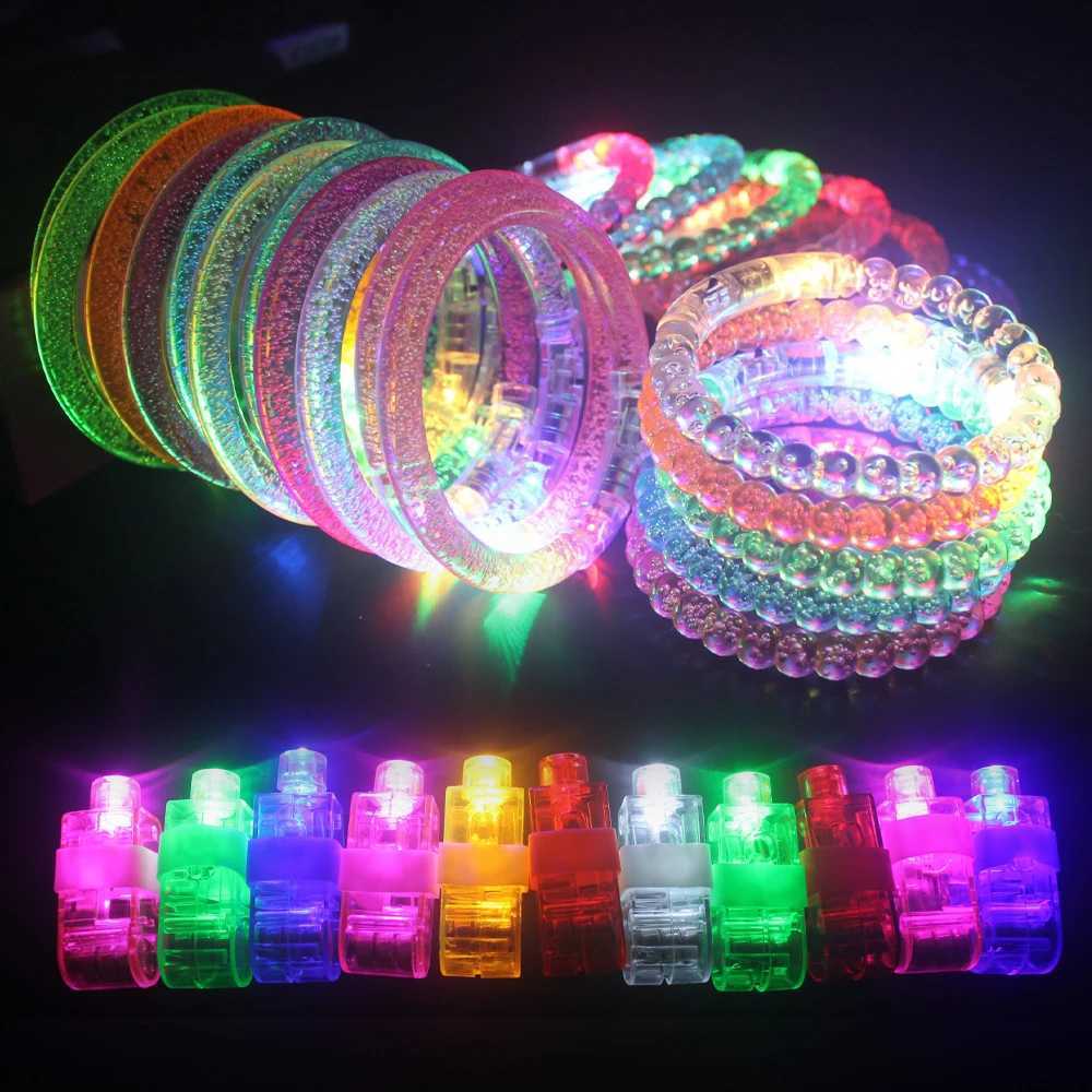 LED Flying Toys Mix Led Glasses Party Favors Glow Bracelets Light Up Toy Led Finger Lights for Party Wedding Birthday Halloween Decoration 240410